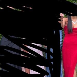 Elegant Red Evening Gown